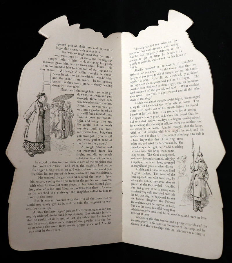1895 Scarce Book - ALADDIN or the Wonderful Lamp, Shape Book by McLoughlin.