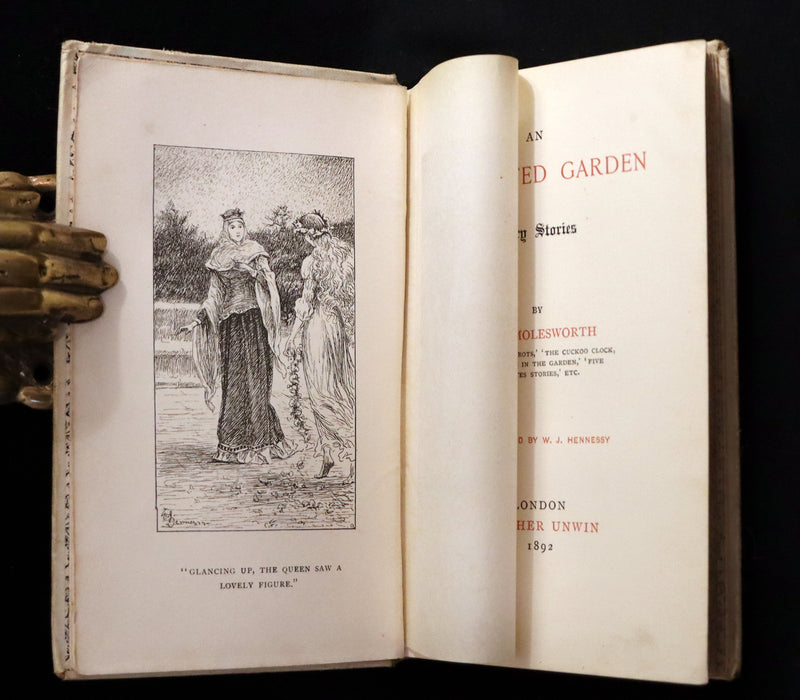 1892 Rare First Edition - AN ENCHANTED GARDEN, Fairy Stories by Mary Louisa Molesworth illustrated by William John Hennessy.