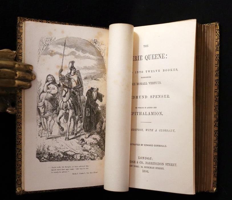 1856 Rare Book - The FAERIE QUEENE by Edmund SPENSER Illustrated by Corbould.