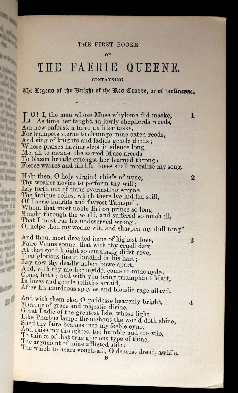 1856 Rare Book - The FAERIE QUEENE by Edmund SPENSER Illustrated by Corbould.
