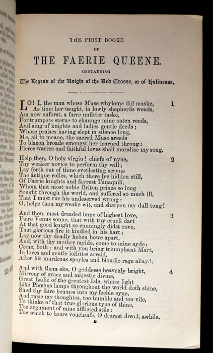 1856 Rare Book - The FAERIE QUEENE by Edmund SPENSER Illustrated by Corbould.