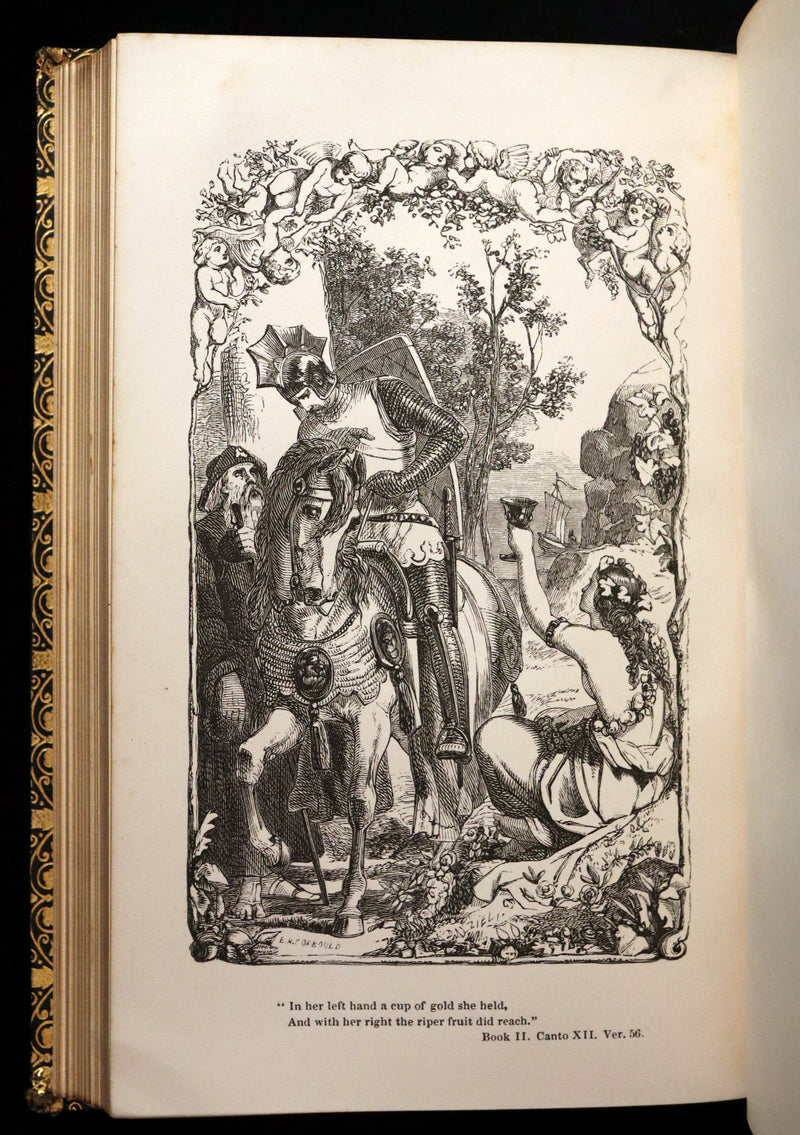 1856 Rare Book - The FAERIE QUEENE by Edmund SPENSER Illustrated by Corbould.