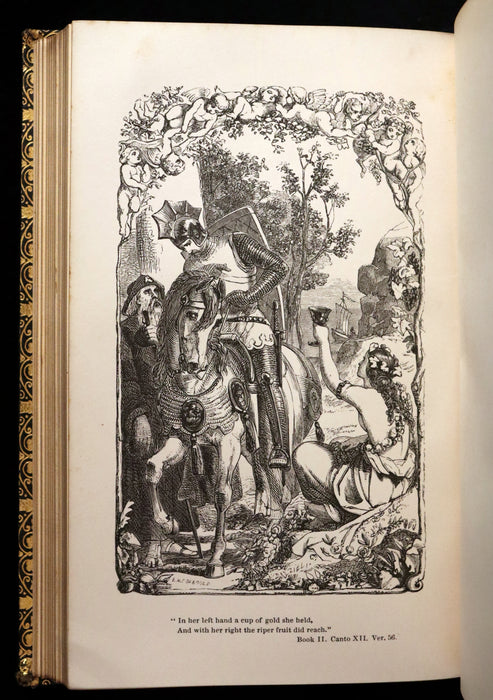 1856 Rare Book - The FAERIE QUEENE by Edmund SPENSER Illustrated by Corbould.