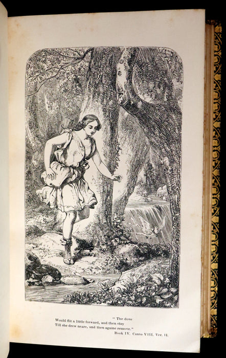 1856 Rare Book - The FAERIE QUEENE by Edmund SPENSER Illustrated by Corbould.