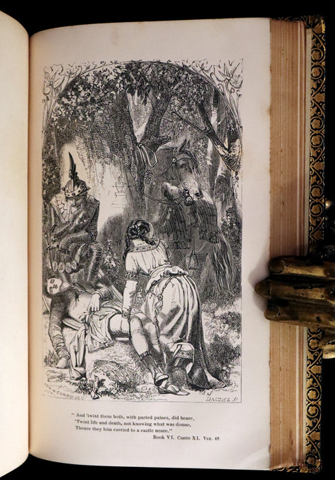 1856 Rare Book - The FAERIE QUEENE by Edmund SPENSER Illustrated by Corbould.