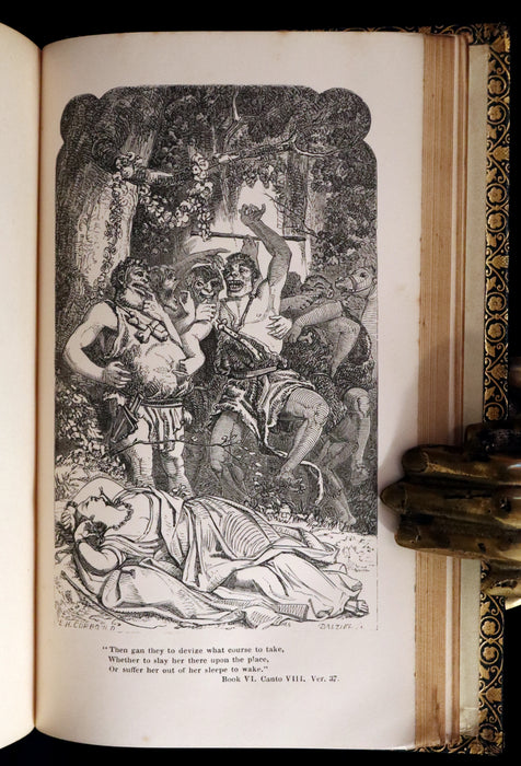 1856 Rare Book - The FAERIE QUEENE by Edmund SPENSER Illustrated by Corbould.