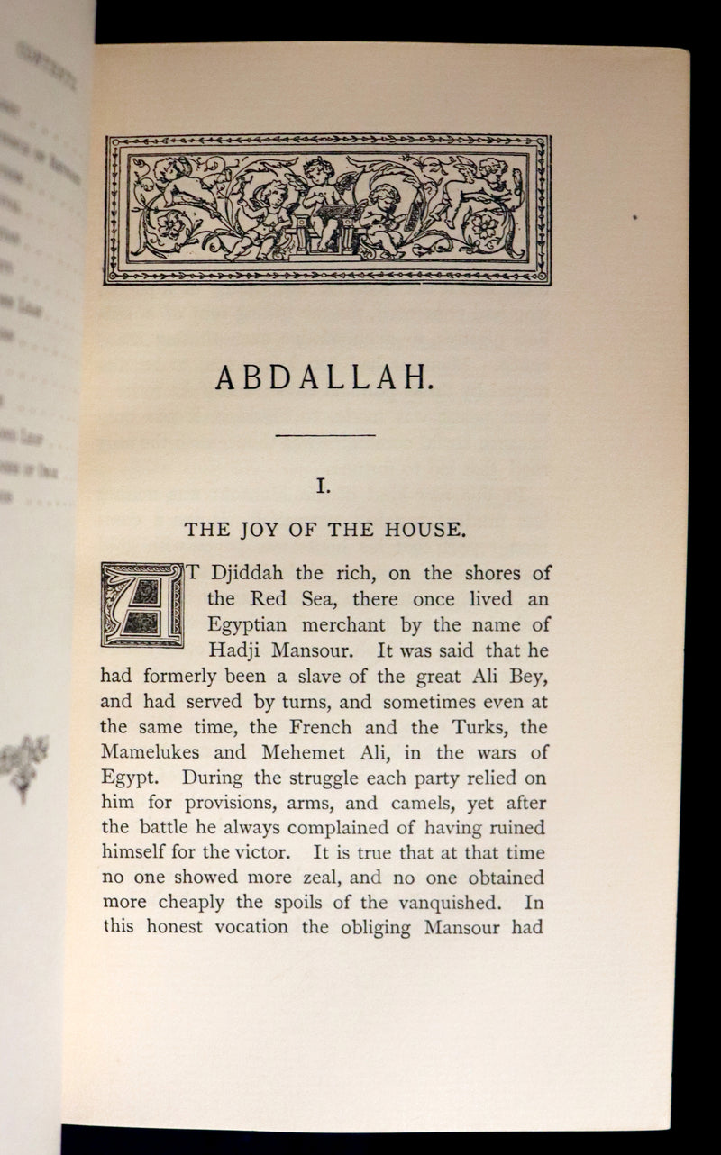 1892 Rare Book - ABDALLAH, Or The Four-Leaved Shamrock, An ARAB TALE by Edouard Laboulaye.
