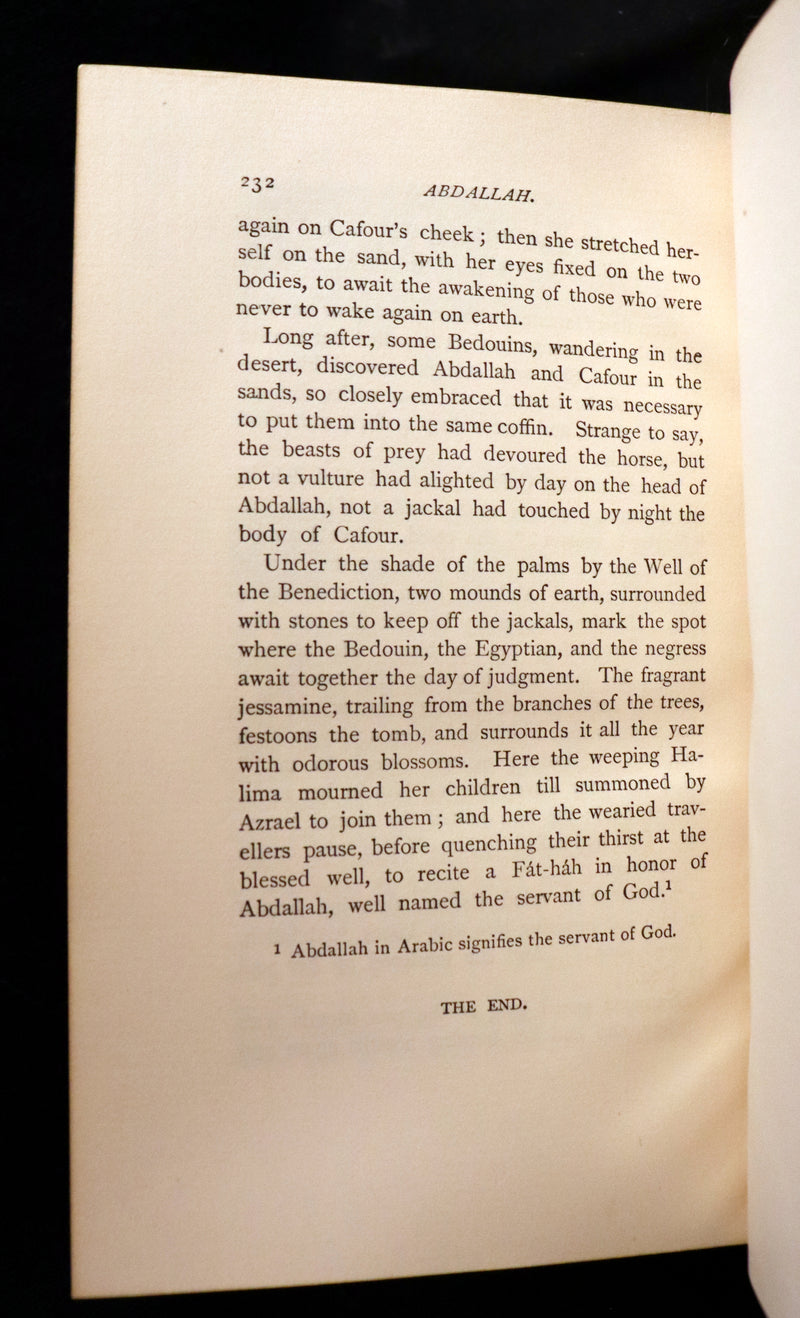 1892 Rare Book - ABDALLAH, Or The Four-Leaved Shamrock, An ARAB TALE by Edouard Laboulaye.