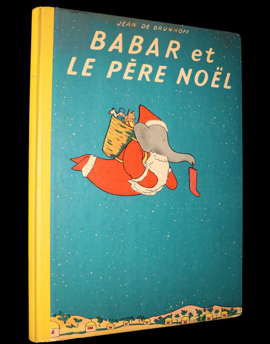 1941 FIRST EDITION French Book - BABAR et le Pere Noel (Babar & Father Christmas) by Jean de Brunhoff.