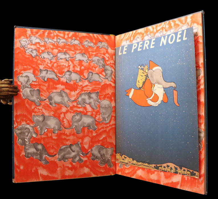 1941 FIRST EDITION French Book - BABAR et le Pere Noel (Babar & Father Christmas) by Jean de Brunhoff.