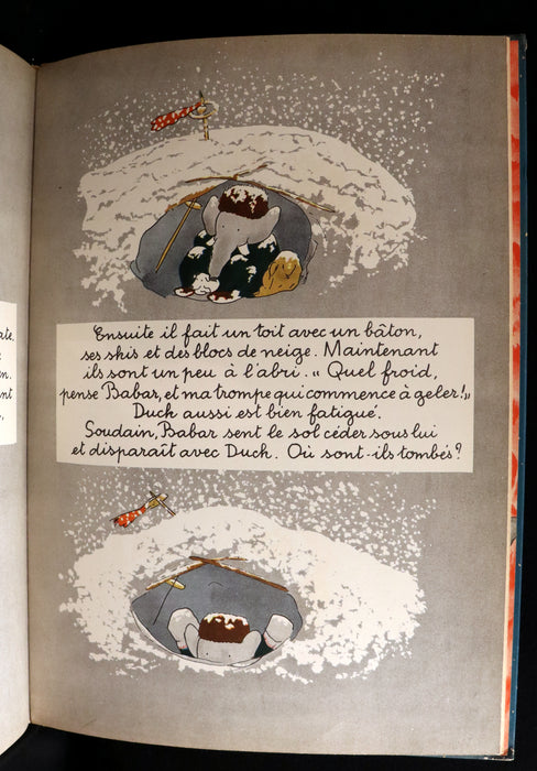 1941 FIRST EDITION French Book - BABAR et le Pere Noel (Babar & Father Christmas) by Jean de Brunhoff.