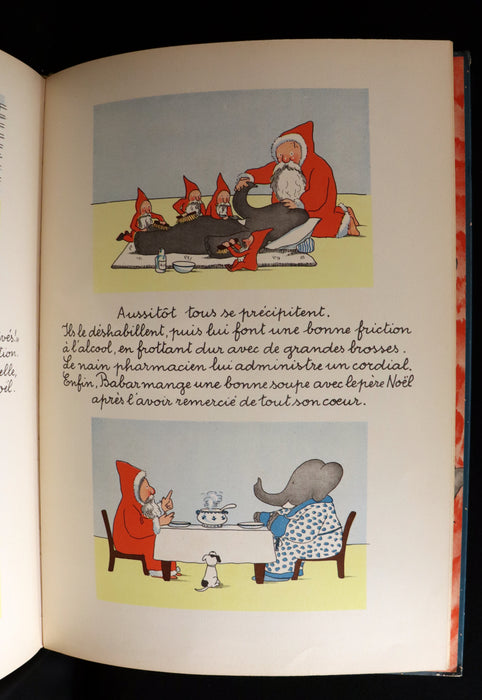 1941 FIRST EDITION French Book - BABAR et le Pere Noel (Babar & Father Christmas) by Jean de Brunhoff.