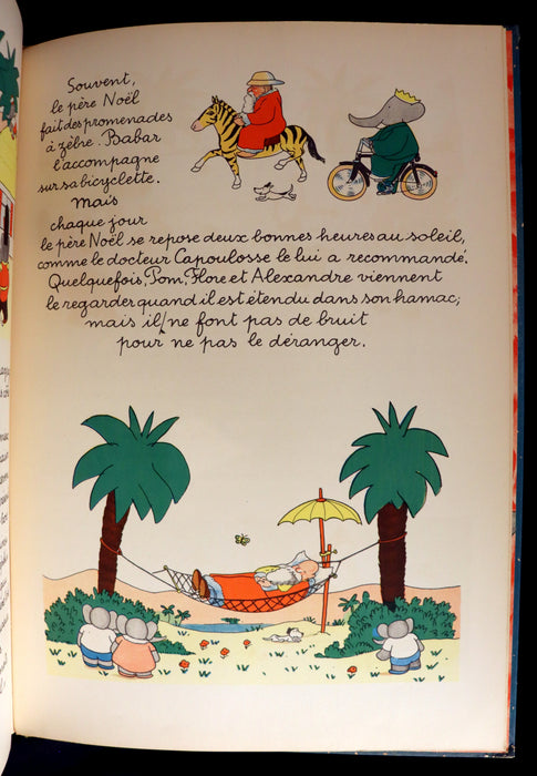 1941 FIRST EDITION French Book - BABAR et le Pere Noel (Babar & Father Christmas) by Jean de Brunhoff.