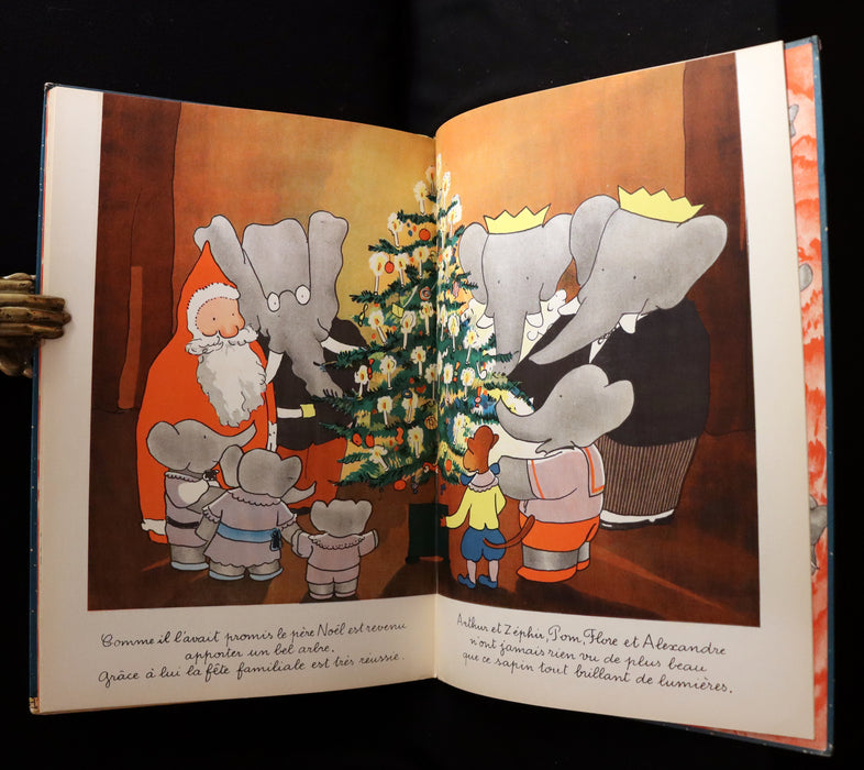 1941 FIRST EDITION French Book - BABAR et le Pere Noel (Babar & Father Christmas) by Jean de Brunhoff.