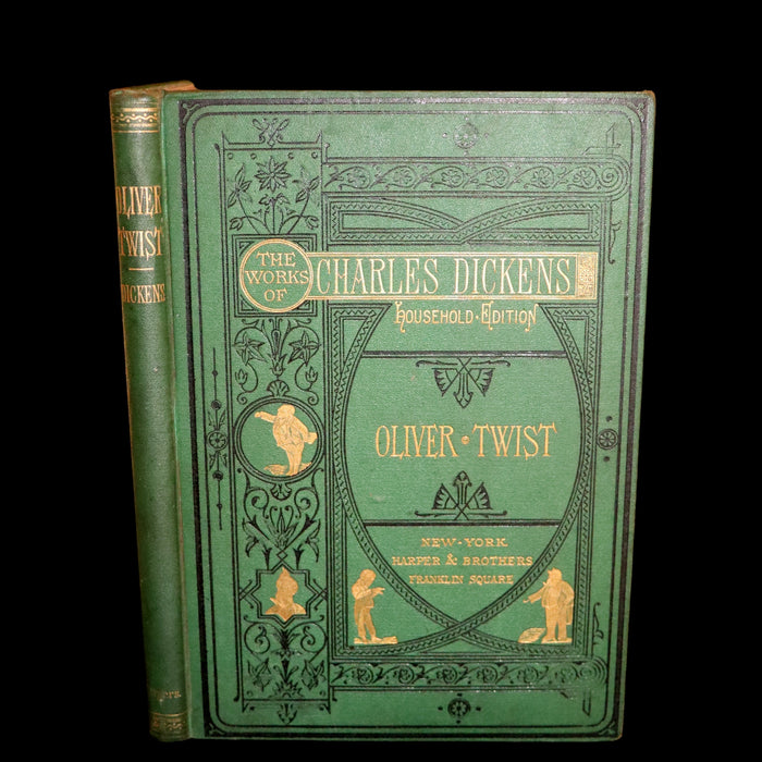 1872 Rare Edition - The Adventures of OLIVER TWIST by Charles Dickens illustrated by James Mahony.