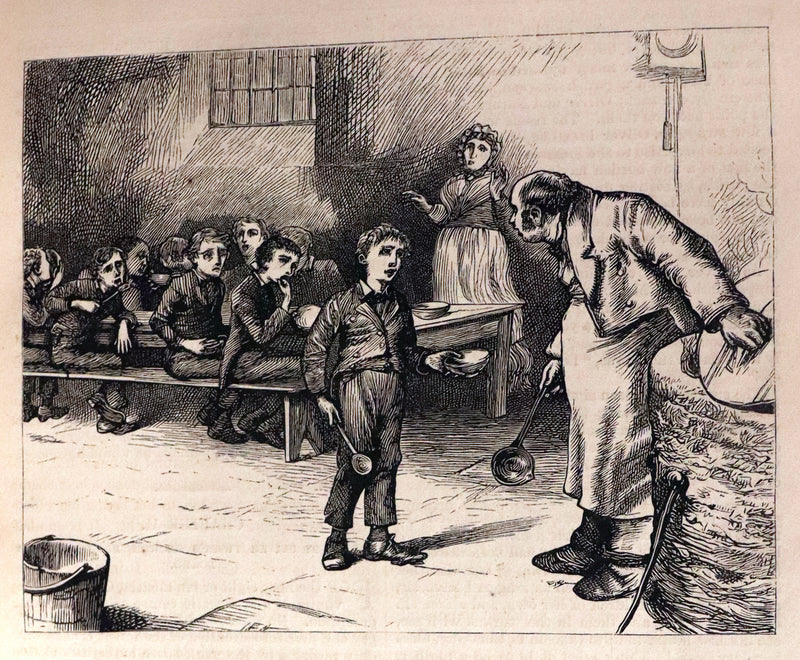 1872 Rare Edition - The Adventures of OLIVER TWIST by Charles Dickens illustrated by James Mahony.