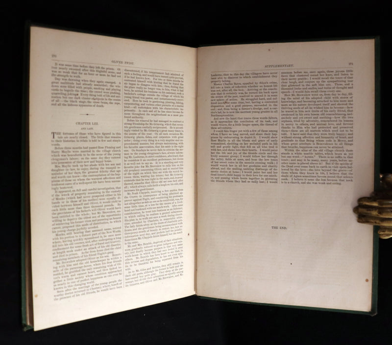 1872 Rare Edition - The Adventures of OLIVER TWIST by Charles Dickens illustrated by James Mahony.