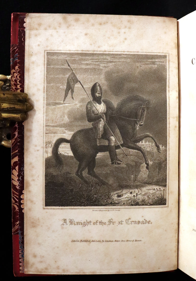 1821 Rare Book Set - The HISTORY OF THE CRUSADES for the recovery and possession of the Holy Land by Charles Mills.