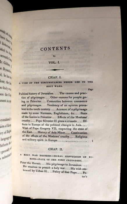 1821 Rare Book Set - The HISTORY OF THE CRUSADES for the recovery and possession of the Holy Land by Charles Mills.