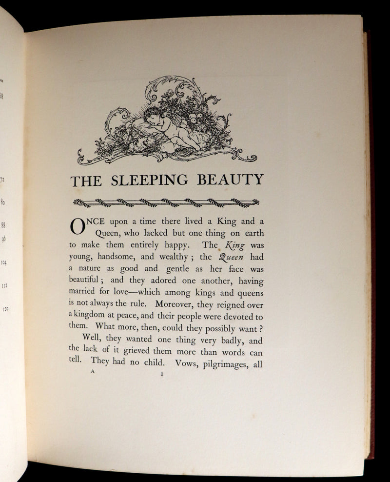 1910 Rare First Edition - EDMUND DULAC'S SLEEPING BEAUTY and Other Fairy Tales. Illustrated.