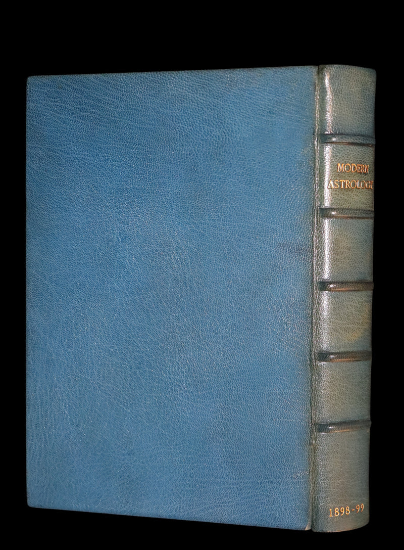 1899 Scarce Book bound by Zaehnsdorf for Asprey - MODERN ASTROLOGY - The Astrologers' Magazine by Alan Leo. Copy of Governor Charles Edison.