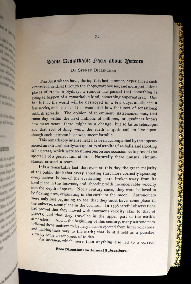 1899 Scarce Book bound by Zaehnsdorf for Asprey - MODERN ASTROLOGY - The Astrologers' Magazine by Alan Leo. Copy of Governor Charles Edison.