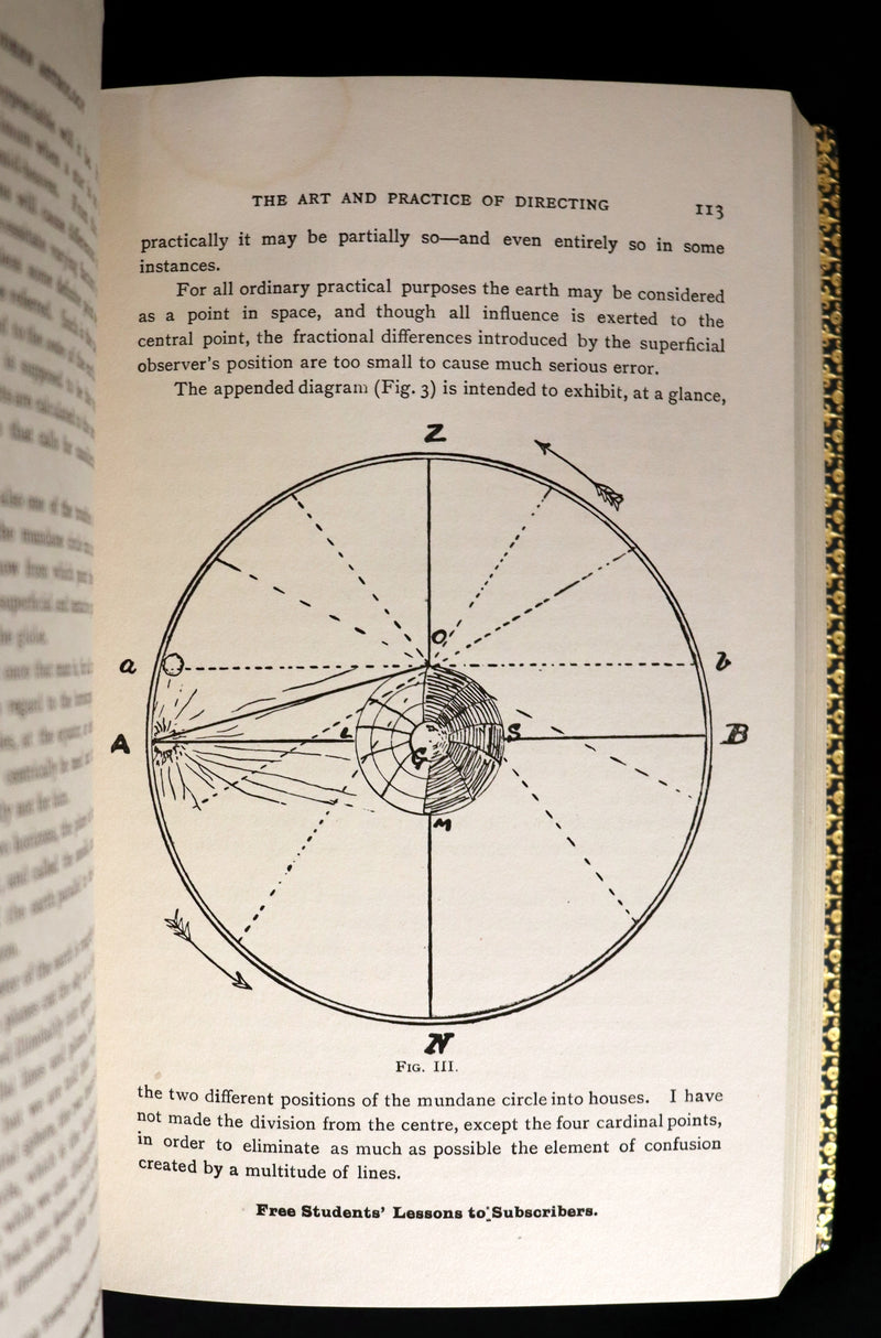 1899 Scarce Book bound by Zaehnsdorf for Asprey - MODERN ASTROLOGY - The Astrologers' Magazine by Alan Leo. Copy of Governor Charles Edison.