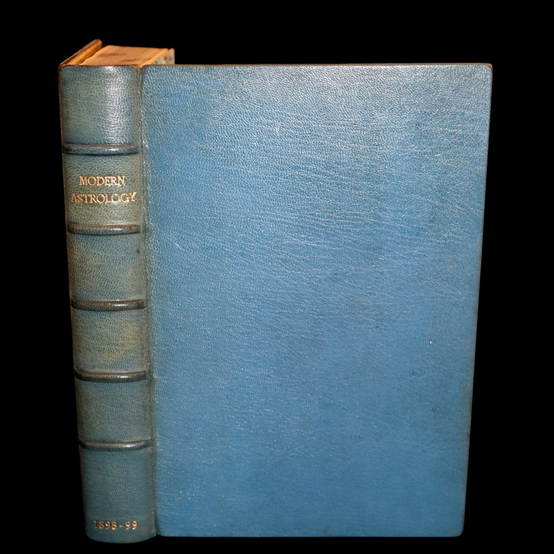 1899 Scarce Book bound by Zaehnsdorf for Asprey - MODERN ASTROLOGY - The Astrologers' Magazine by Alan Leo. Copy of Governor Charles Edison.