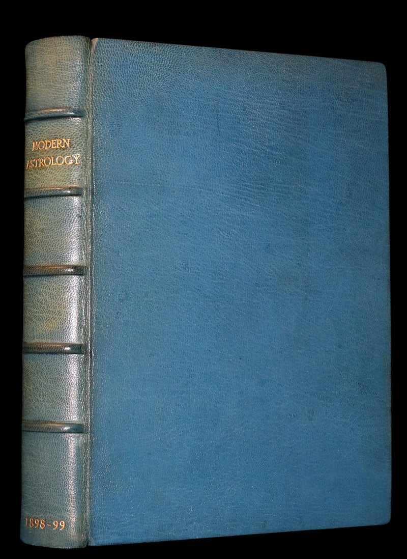 1899 Scarce Book bound by Zaehnsdorf for Asprey - MODERN ASTROLOGY - The Astrologers' Magazine by Alan Leo. Copy of Governor Charles Edison.