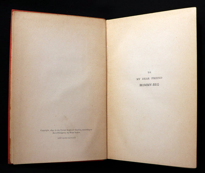 1912 Rare First Rider Edition - DRACULA by Bram Stoker. Gothic Vampire Story.