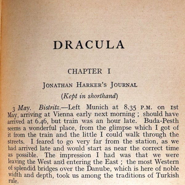 1912 Rare First Rider Edition - DRACULA by Bram Stoker. Gothic Vampire Story.