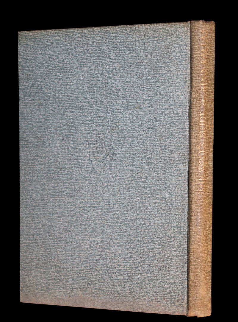 1930 Scarce First Edition on Werewolves - (Sudenmorsian ) THE WOLF'S BRIDE: A TALE FROM ESTONIA by Aino Kallas.