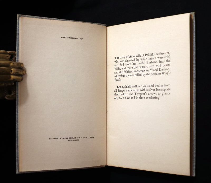 1930 Scarce First Edition on Werewolves - (Sudenmorsian ) THE WOLF'S BRIDE: A TALE FROM ESTONIA by Aino Kallas.