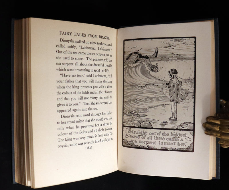 1924 Scarce Book - Fairy Tales from Brazil by Elsie Spicer Eells Illustrated by Helen M. Barton.