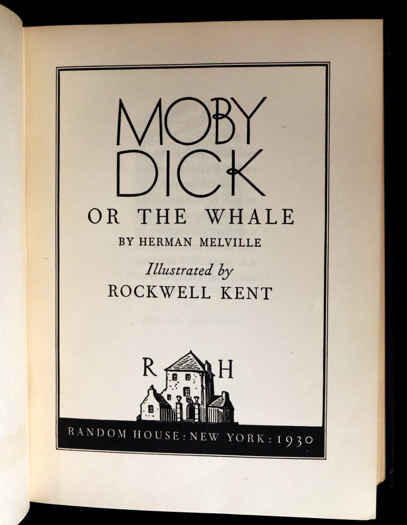 1930 Rare First Edition - MOBY DICK or The Whale by Melville, illustrated by Rockwell Kent.