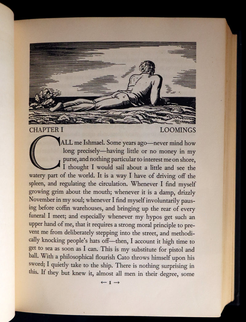 1930 Rare First Edition - MOBY DICK or The Whale by Melville, illustrated by Rockwell Kent.