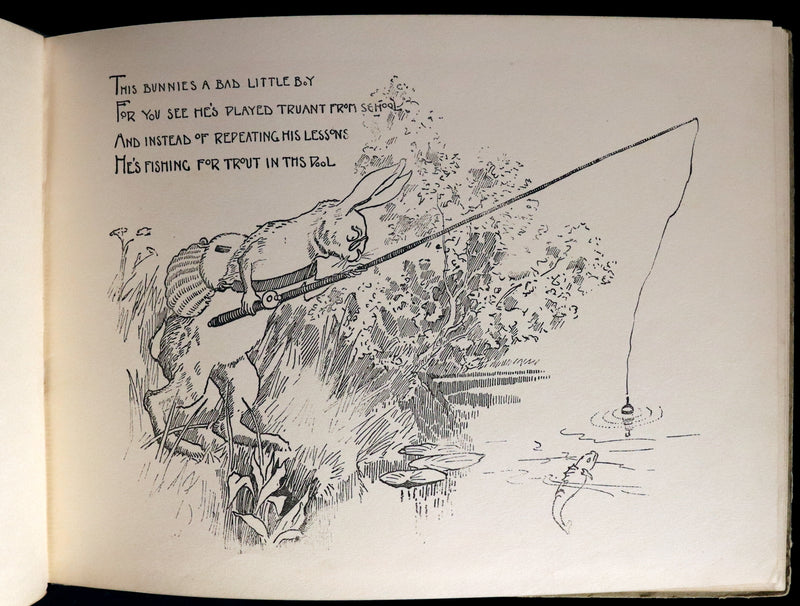 1900 Scarce First Edition - THE RABBIT BOOK written and illustrated Charles R. Pettafor.