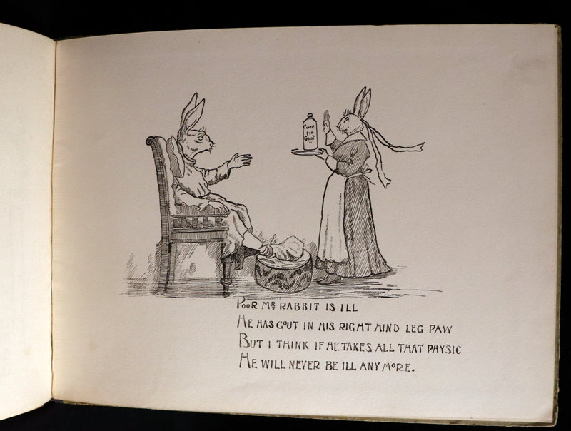 1900 Scarce First Edition - THE RABBIT BOOK written and illustrated Charles R. Pettafor.
