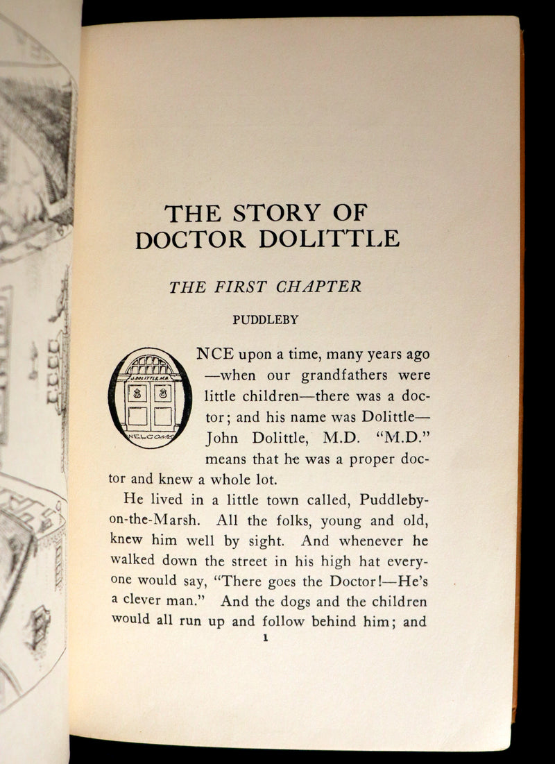 1922 Rare Book - The Story of DOCTOR DOLITTLE told & illustrated by Hugh Lofting.