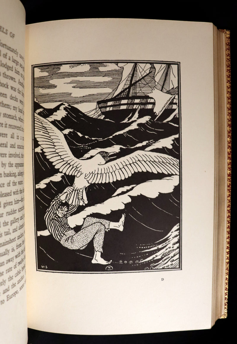 1915 Rare Book bound by Riviere - The Surprising Adventures of Baron MUNCHAUSEN Illustrated by Strang & Clark.