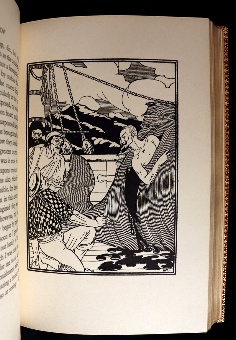 1915 Rare Book bound by Riviere - The Surprising Adventures of Baron MUNCHAUSEN Illustrated by Strang & Clark.