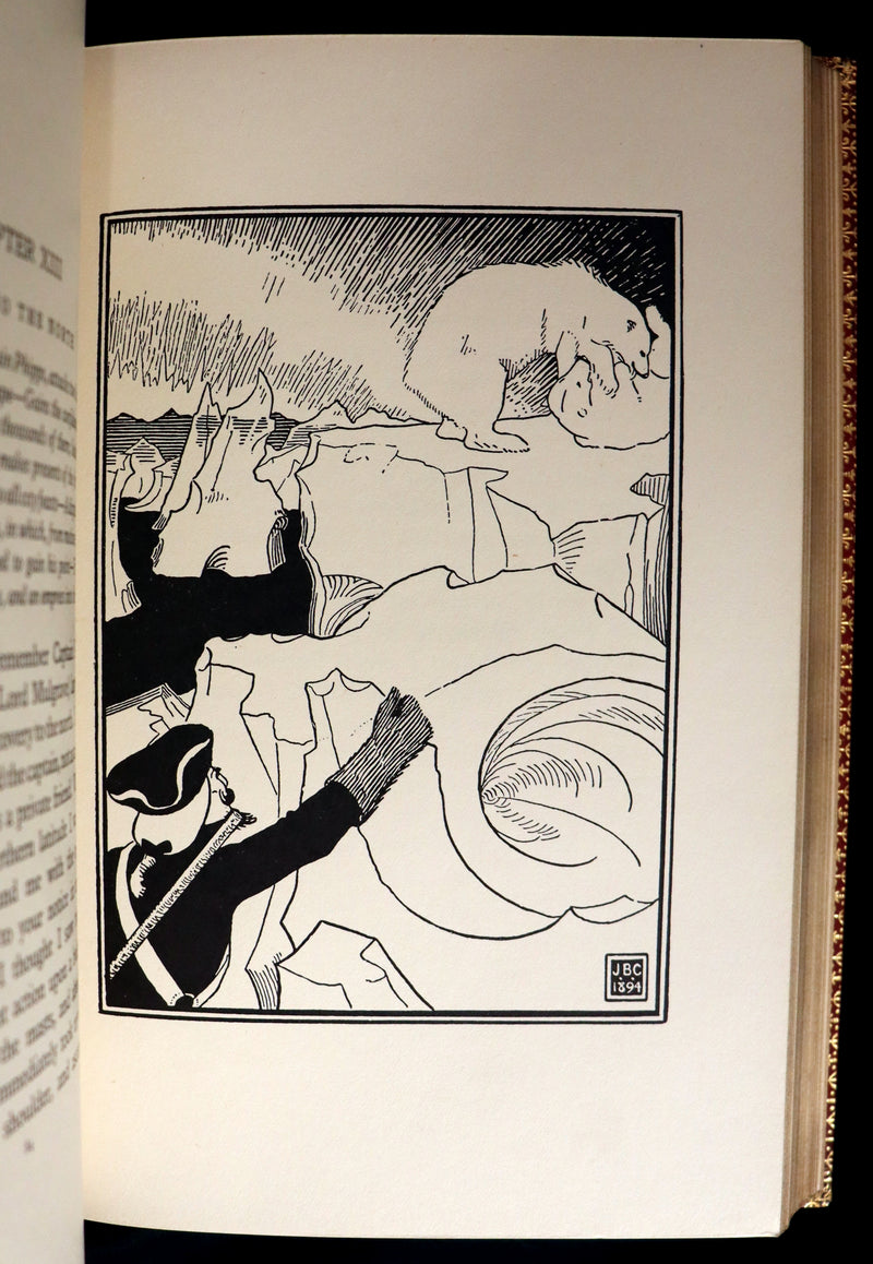 1915 Rare Book bound by Riviere - The Surprising Adventures of Baron MUNCHAUSEN Illustrated by Strang & Clark.