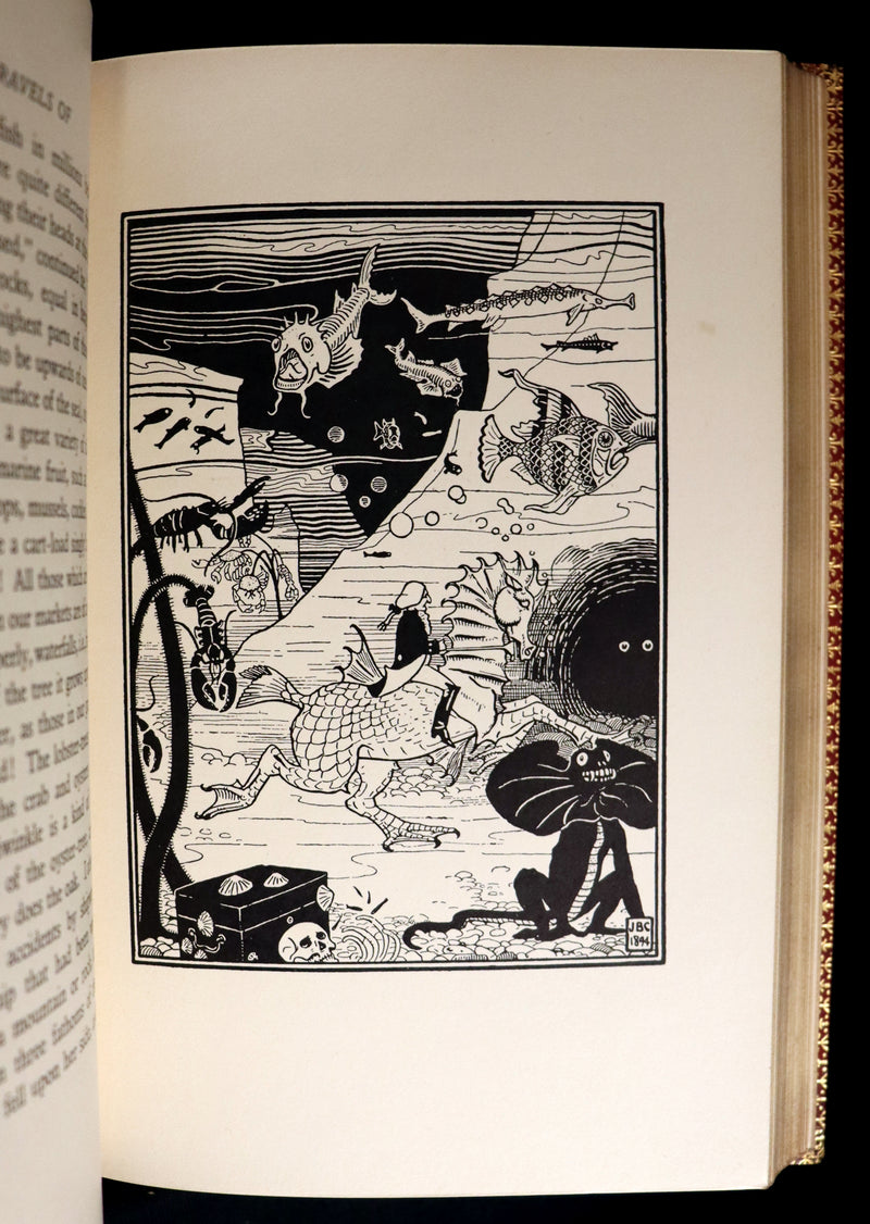 1915 Rare Book bound by Riviere - The Surprising Adventures of Baron MUNCHAUSEN Illustrated by Strang & Clark.