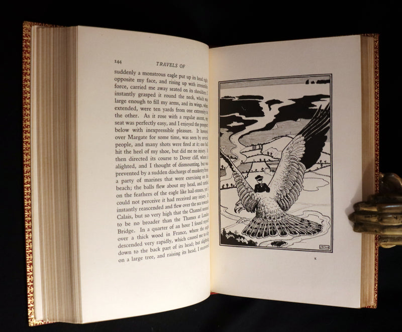 1915 Rare Book bound by Riviere - The Surprising Adventures of Baron MUNCHAUSEN Illustrated by Strang & Clark.