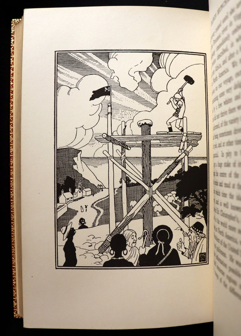 1915 Rare Book bound by Riviere - The Surprising Adventures of Baron MUNCHAUSEN Illustrated by Strang & Clark.