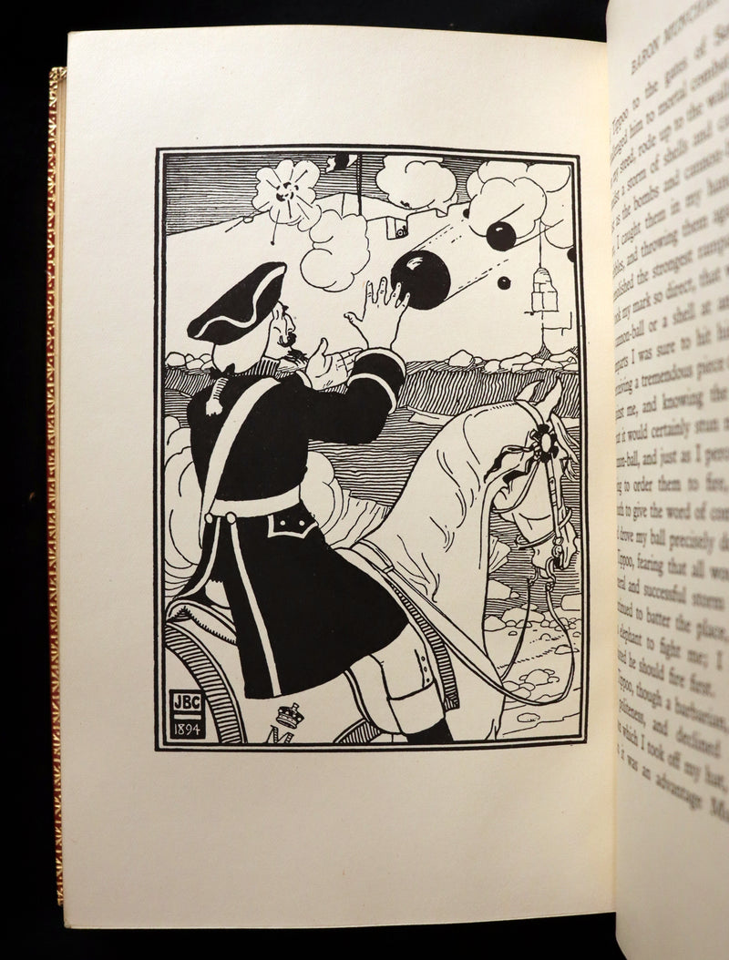 1915 Rare Book bound by Riviere - The Surprising Adventures of Baron MUNCHAUSEN Illustrated by Strang & Clark.