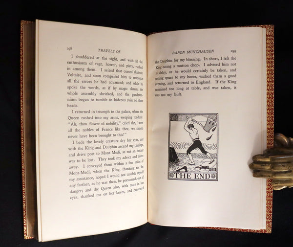 1915 Rare Book bound by Riviere - The Surprising Adventures of Baron MUNCHAUSEN Illustrated by Strang & Clark.