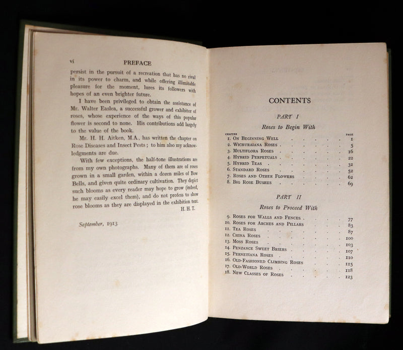 1913 Scarce First Edition - THE ROSE BOOK, A Complete Guide for Amateur Rose Growers by H.H. Thomas.
