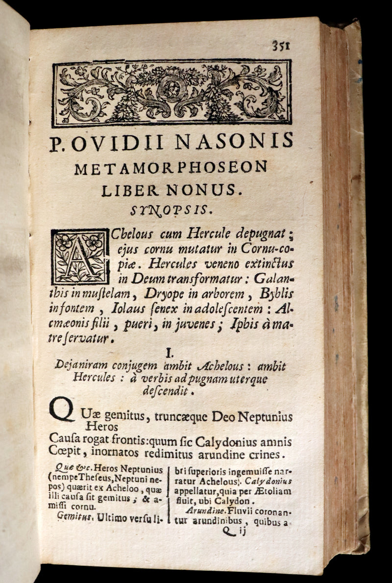 1704 Scarce Latin vellum Edition - OVID's Metamorphoses - Publii Ovidii Nasonis Metamorphoseon libri XV.