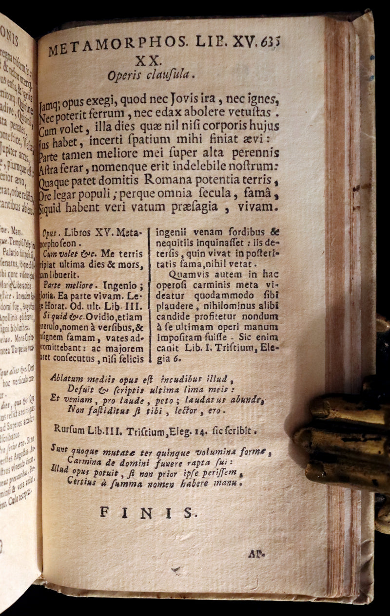 1704 Scarce Latin vellum Edition - OVID's Metamorphoses - Publii Ovidii Nasonis Metamorphoseon libri XV.